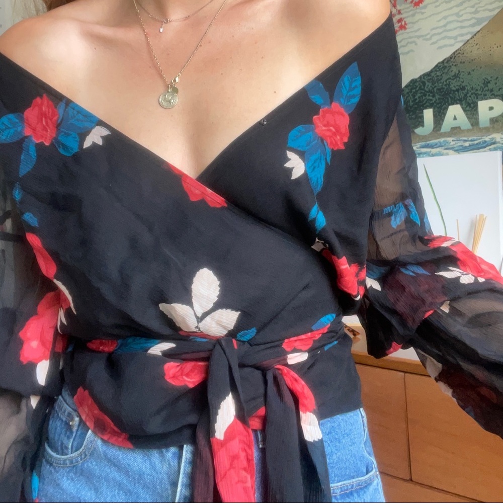 Club Monaco sheer silk shirt